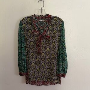 Alice and Olivia Multicolor Patterned Blouse